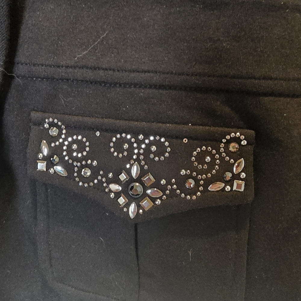 Christine Alexander Black Blazer with Silver Swarovski Embellishments NWT - Picture 4 of 8